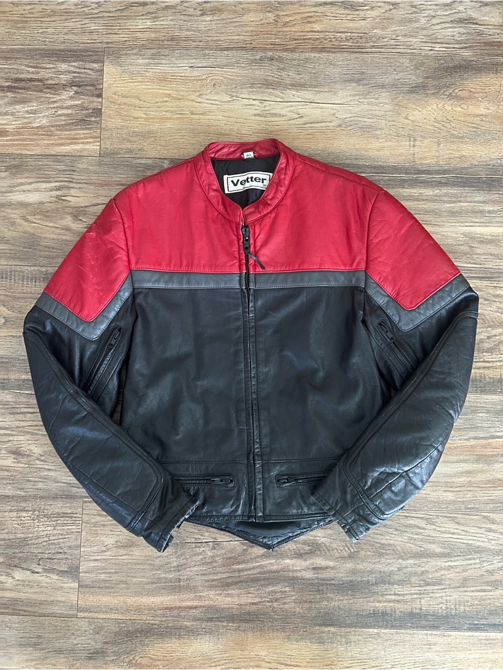 Vintage Vetter Padded Leather Motorcycle Jacket Small